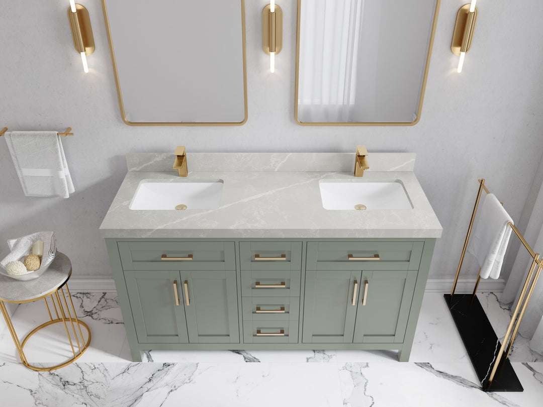 Cambridge 60 in. W x 22 in. D Double Sink Bathroom Vanity