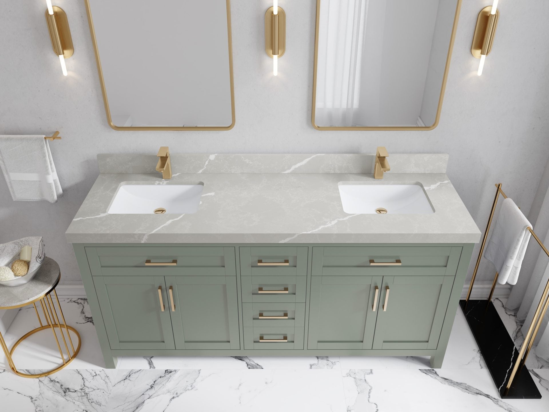 Cambridge 72 in. W x 22 in. D Double Sink Bathroom Vanity