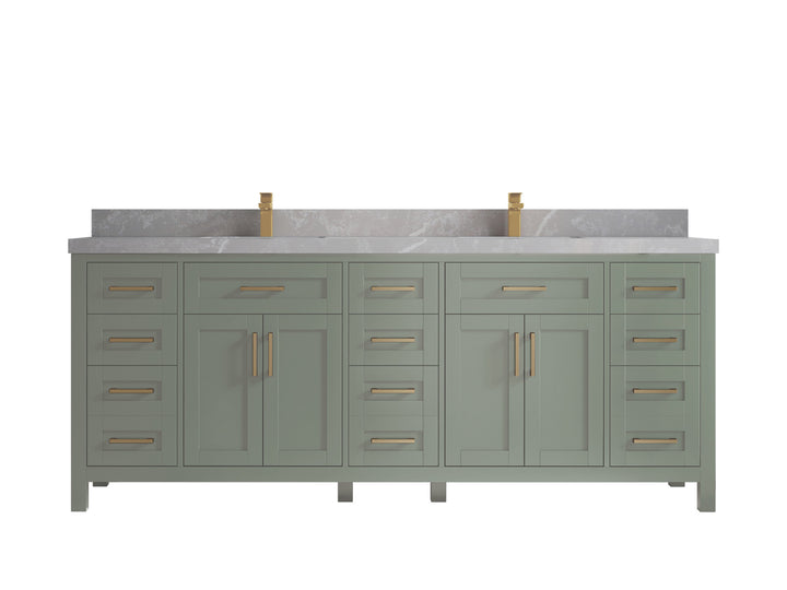 Cambridge 84 in. W x 22 in. D Double Sink Bathroom Vanity - photo 39