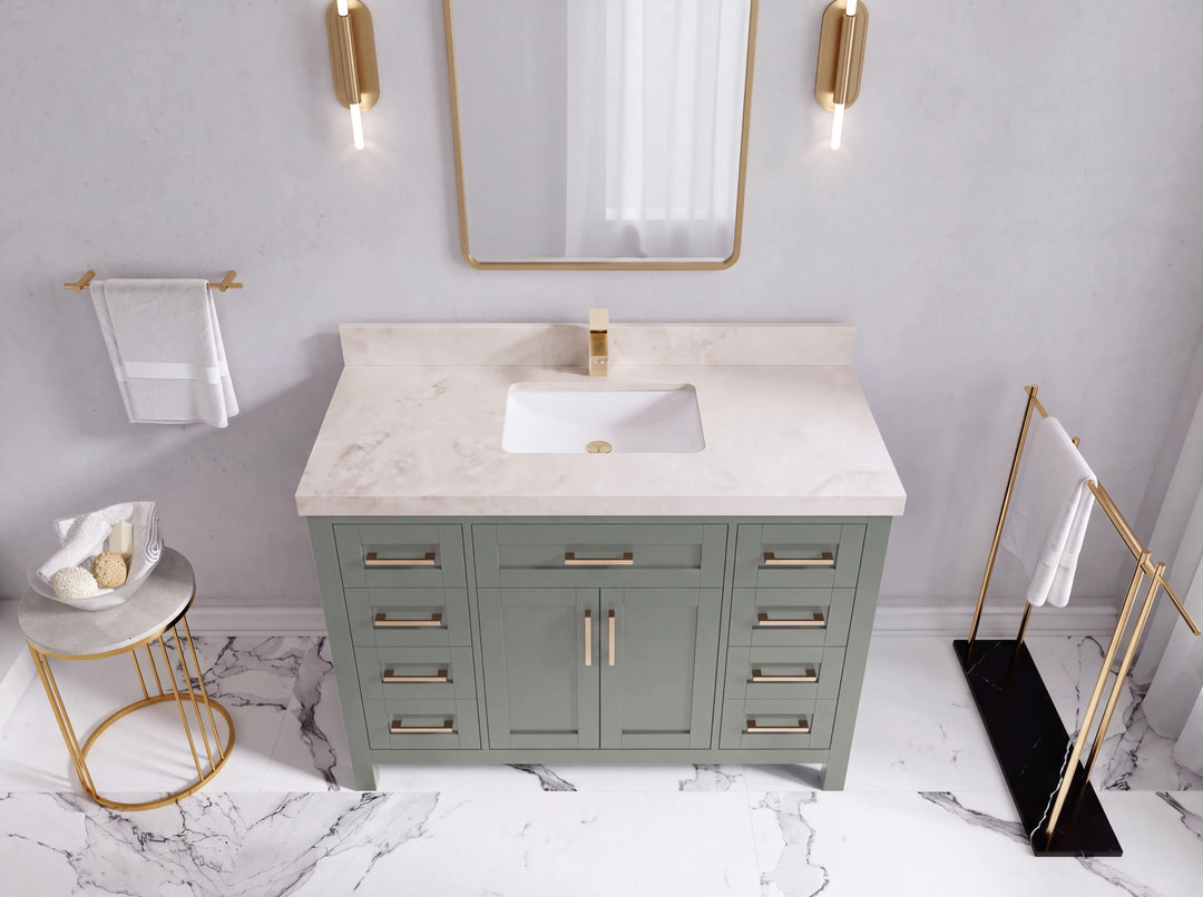 Cambridge 48 in. W x 22 in. D Single Sink Bathroom Vanity | 
              
                Evergreen
                
                  
             - CAM_EGN_WHQZ_48S - photo №45