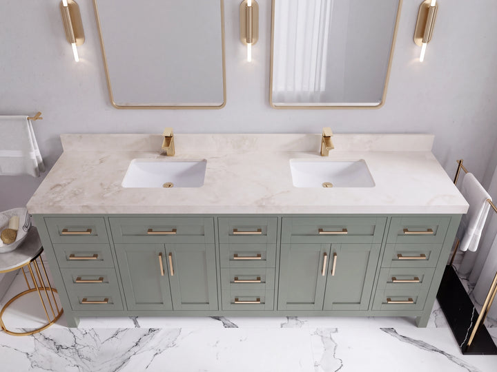 Cambridge 84 in. W x 22 in. D Double Sink Bathroom Vanity - photo 46