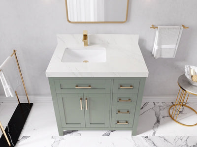 Cambridge 36 in. W x 22 in. D Left Offset Sink Bathroom Vanity
