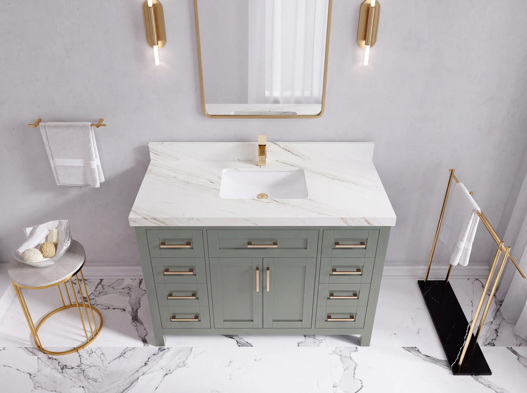 Cambridge 48 in. W x 22 in. D Single Sink Bathroom Vanity | 
              
                Evergreen
                
                  
             - CAM_EGN_WHQZ_48S - photo №46