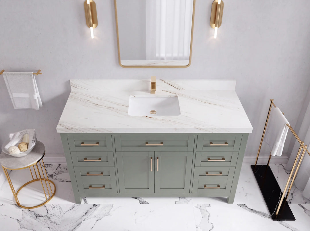 Cambridge 60 in. W x 22 in. D Single Sink Bathroom Vanity | 
              
                Evergreen
                
                  
             - CAM_EGN_WHQZ_60S - photo №46
