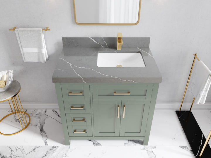 Cambridge 36 in. W x 22 in. D Right Offset Sink Bathroom Vanity - photo 20