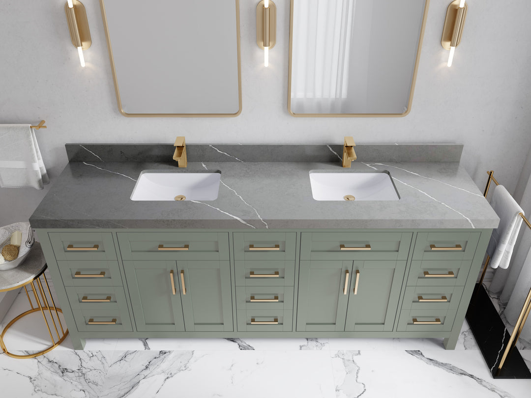Cambridge 84 in. W x 22 in. D Double Sink Bathroom Vanity