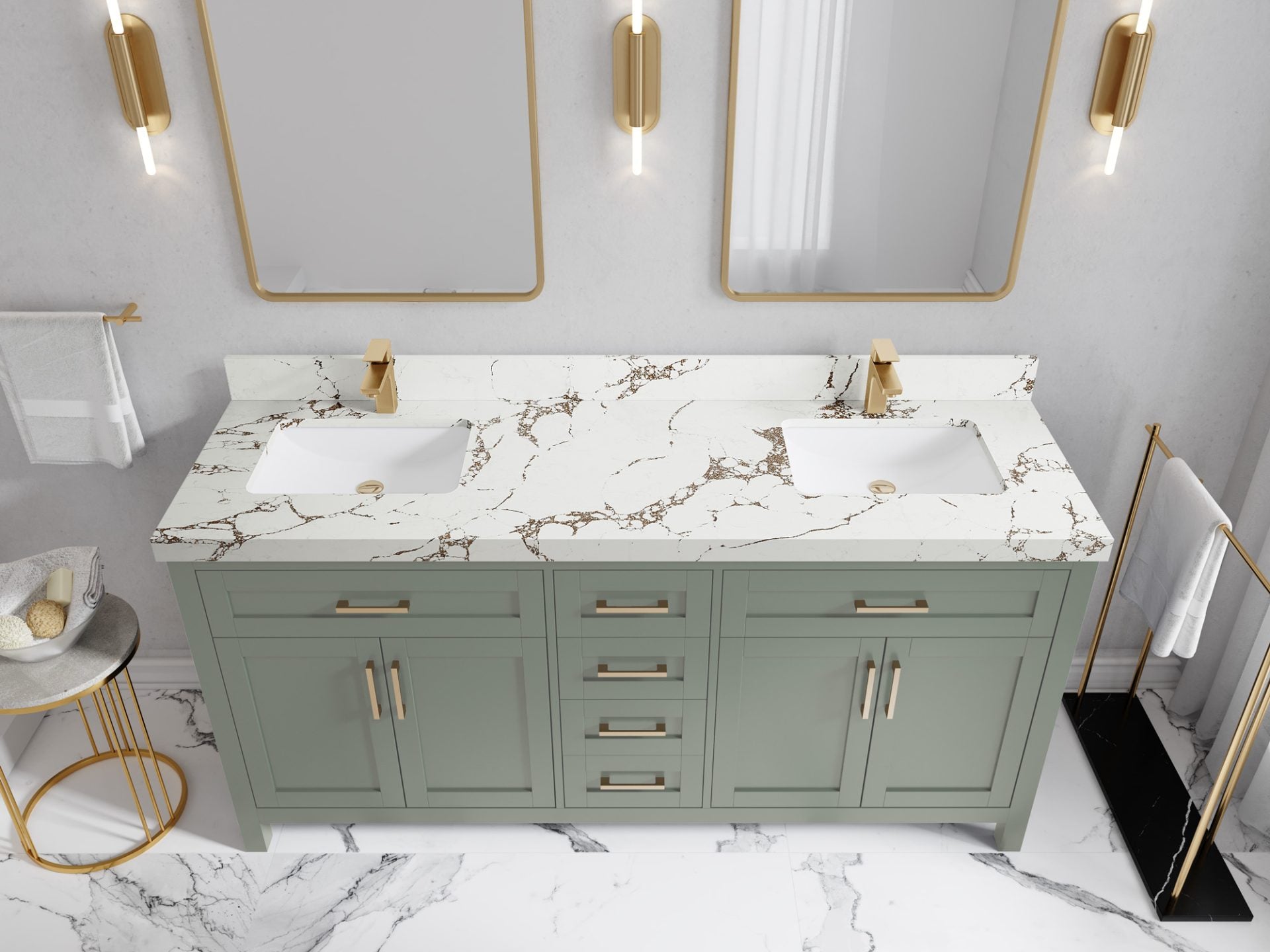 Cambridge 72 in. W x 22 in. D Double Sink Bathroom Vanity