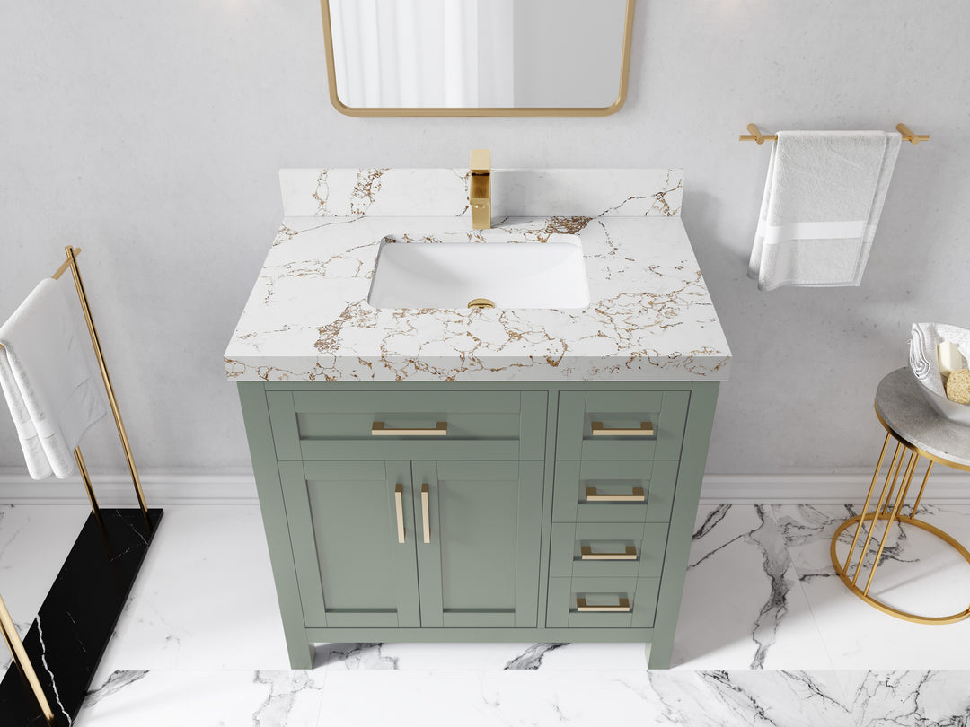 Cambridge 36 in. W x 22 in. D Single Center Sink Bathroom Vanity