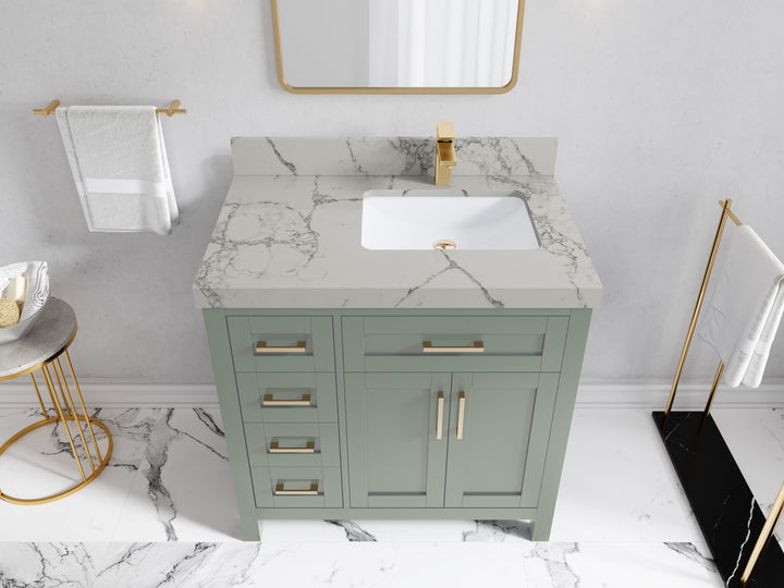Cambridge 36 in. W x 22 in. D Right Offset Sink Bathroom Vanity - photo 28