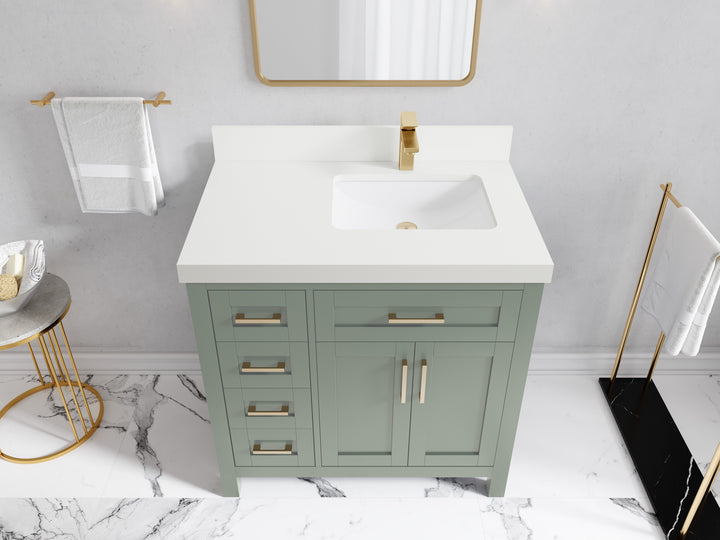 Cambridge 36 in. W x 22 in. D Right Offset Sink Bathroom Vanity - photo 30