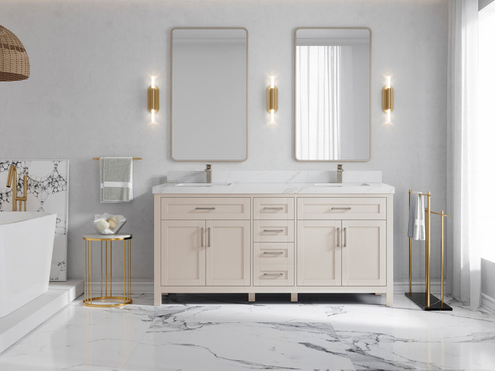 Cambridge 72 in. W x 22 in. D Double Sink Bathroom Vanity - photo 36