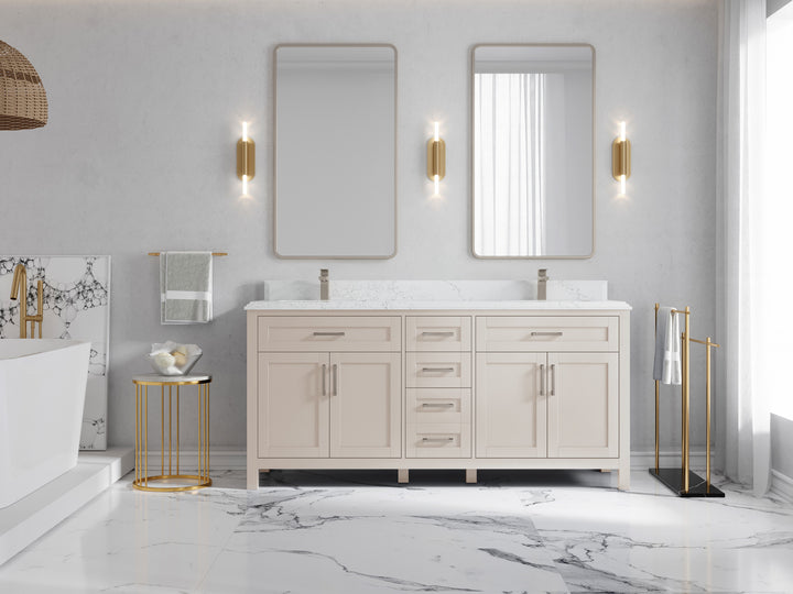 Cambridge 72 in. W x 22 in. D Double Sink Bathroom Vanity - photo 44