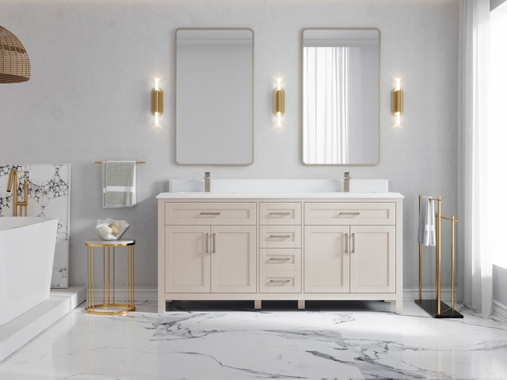 Cambridge 72 in. W x 22 in. D Double Sink Bathroom Vanity - photo 46