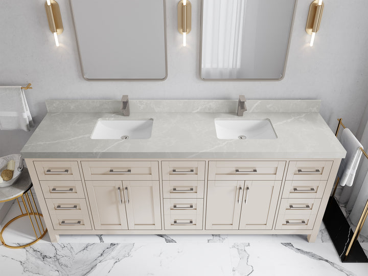 Cambridge 84 in. W x 22 in. D Double Sink Bathroom Vanity - photo 37