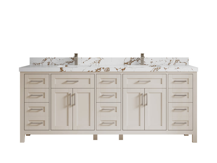 Cambridge 84 in. W x 22 in. D Double Sink Bathroom Vanity - photo 40