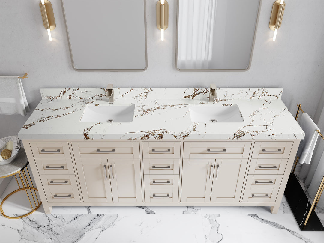 Cambridge 84 in. W x 22 in. D Double Sink Bathroom Vanity