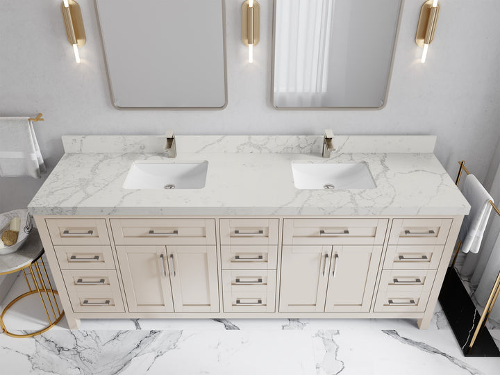Cambridge 84 in. W x 22 in. D Double Sink Bathroom Vanity - photo 47