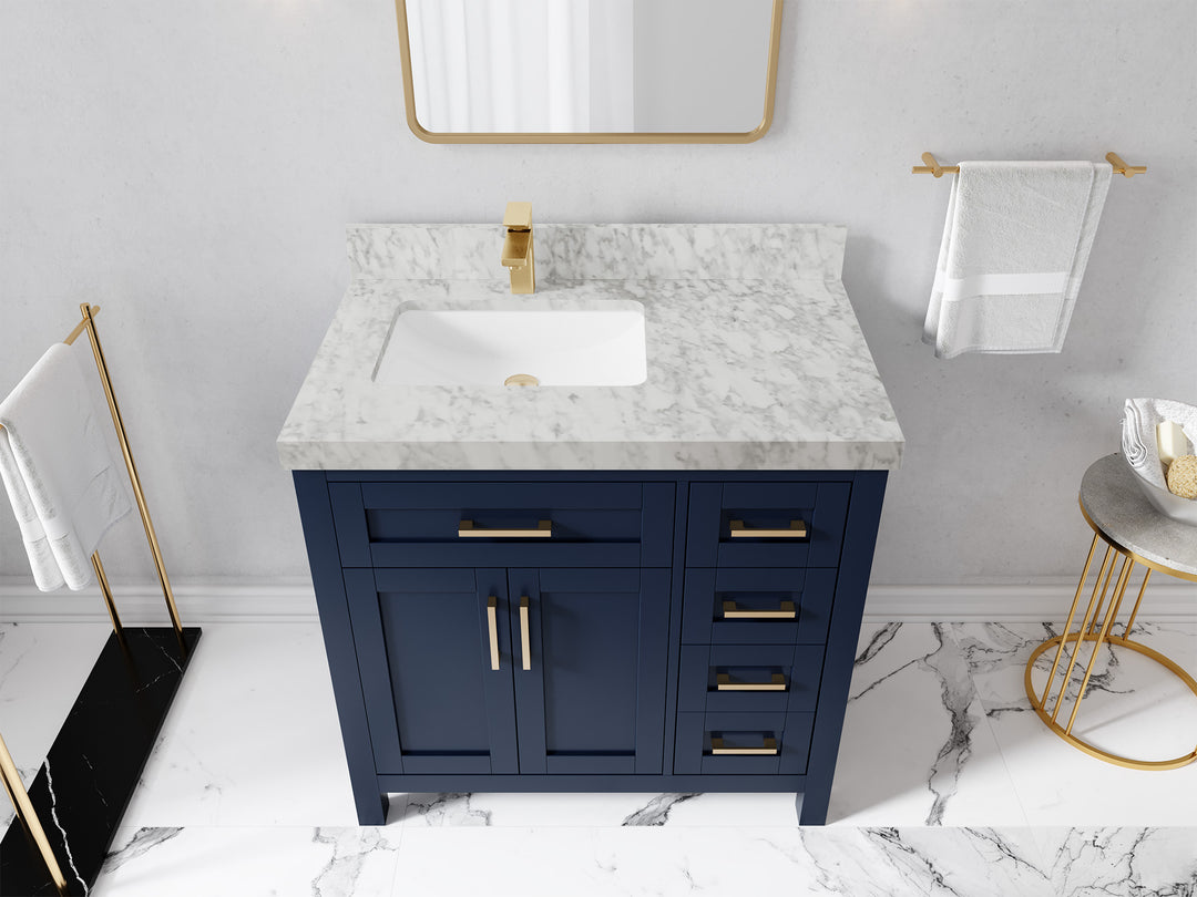 Cambridge 36 in. W x 22 in. D Left Offset Sink Bathroom Vanity