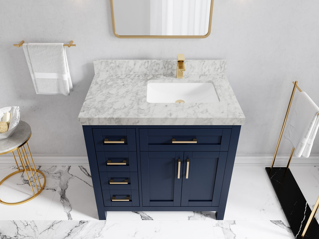 Cambridge 36 in. W x 22 in. D Right Offset Sink Bathroom Vanity