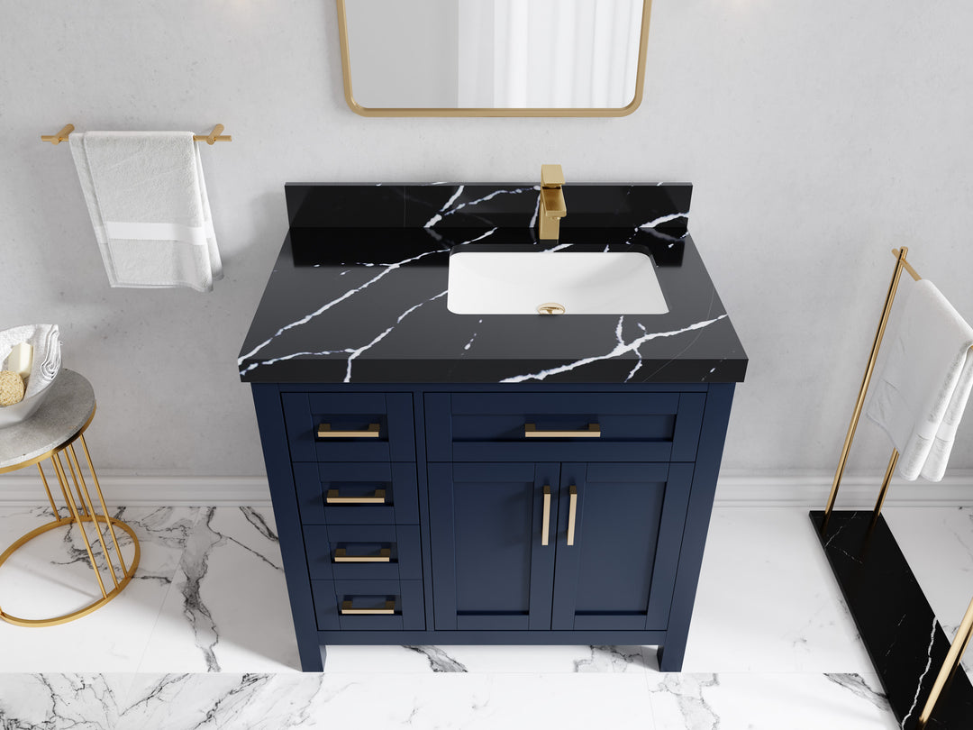 Cambridge 36 in. W x 22 in. D Right Offset Sink Bathroom Vanity