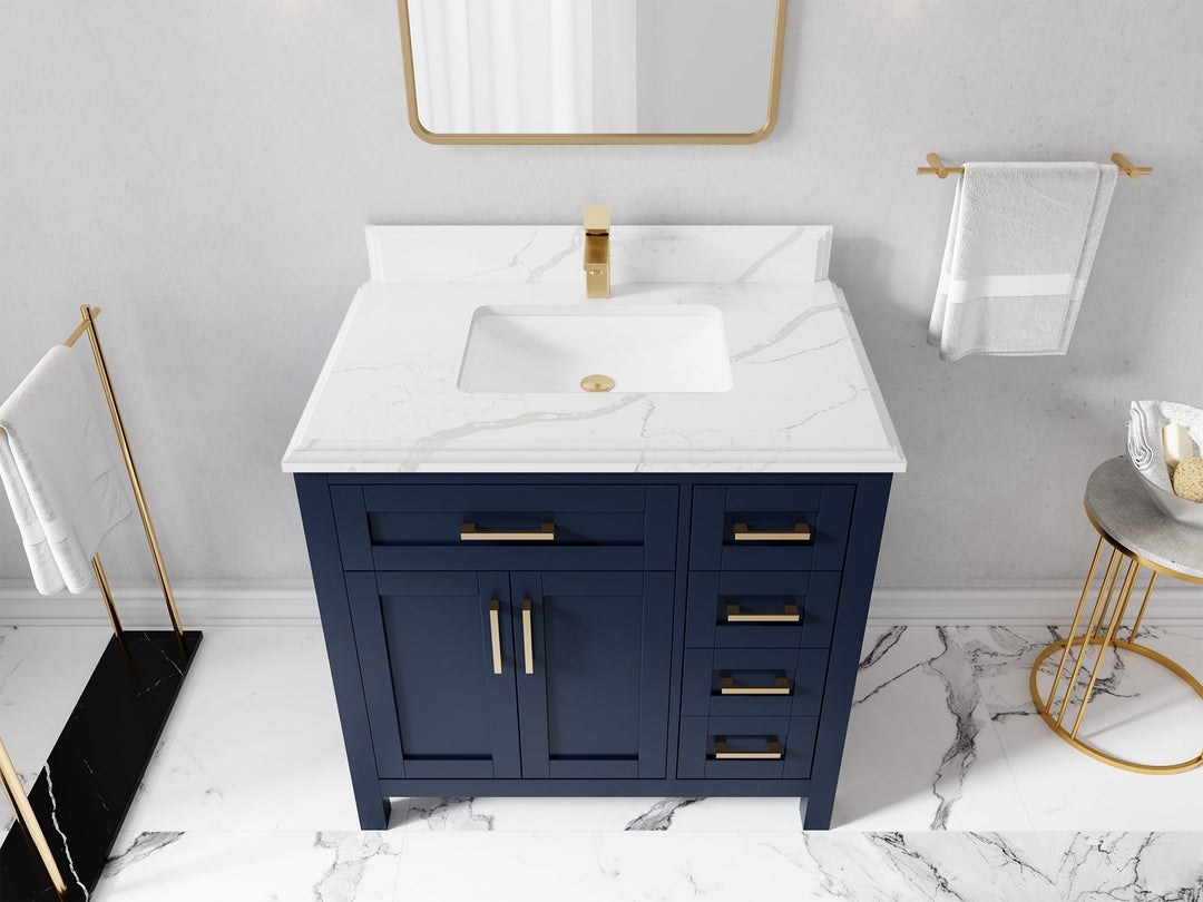 Cambridge 36 in. W x 22 in. D Single Center Sink Bathroom Vanity