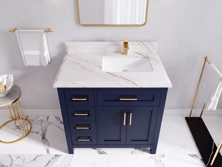 Cambridge 36 in. W x 22 in. D Right Offset Sink Bathroom Vanity - photo 49