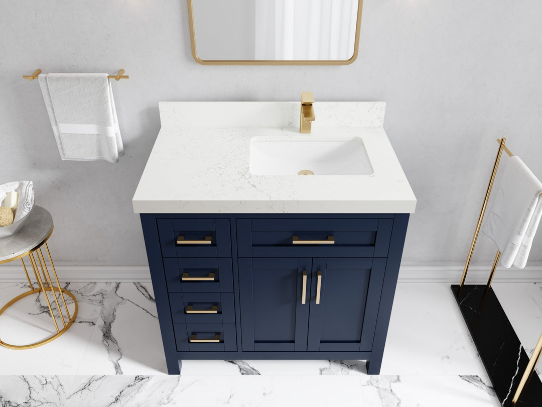Cambridge 36 in. W x 22 in. D Right Offset Sink Bathroom Vanity