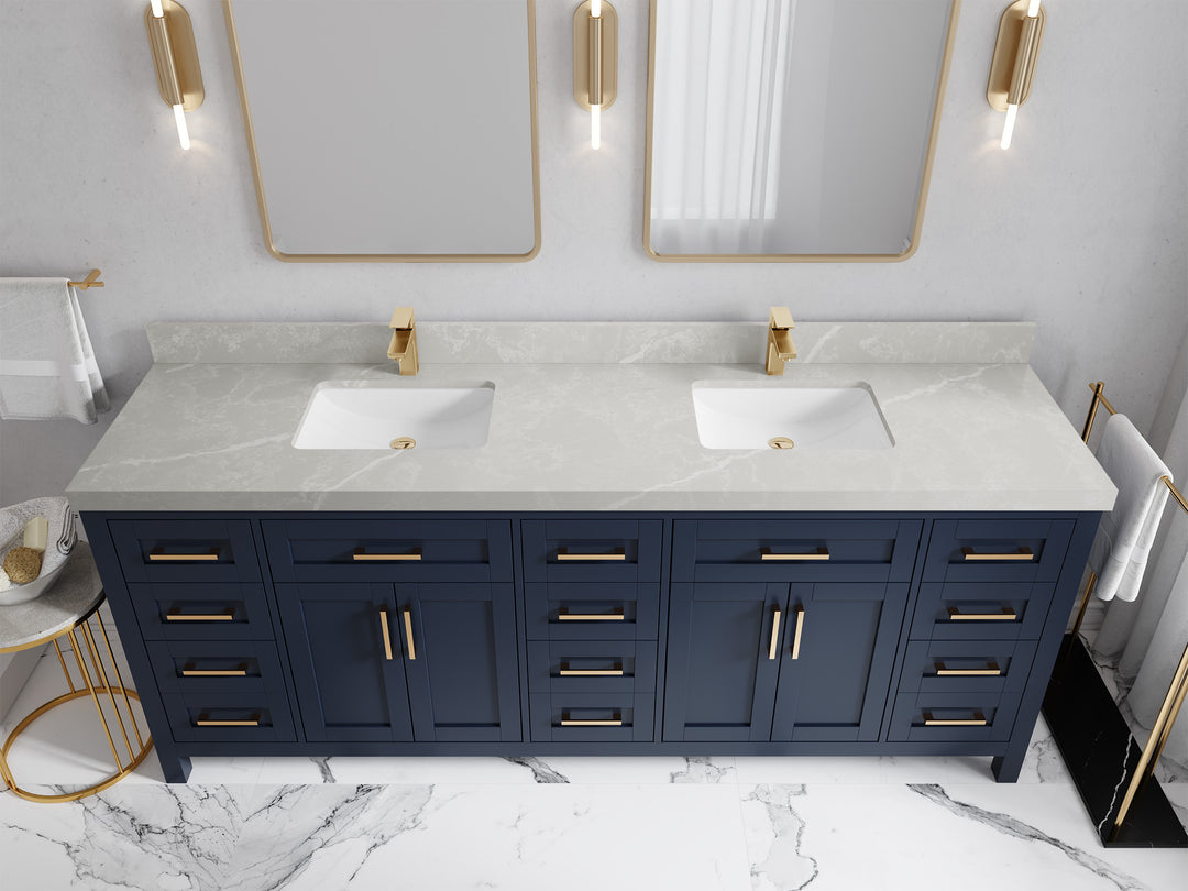 Cambridge 84 in. W x 22 in. D Double Sink Bathroom Vanity