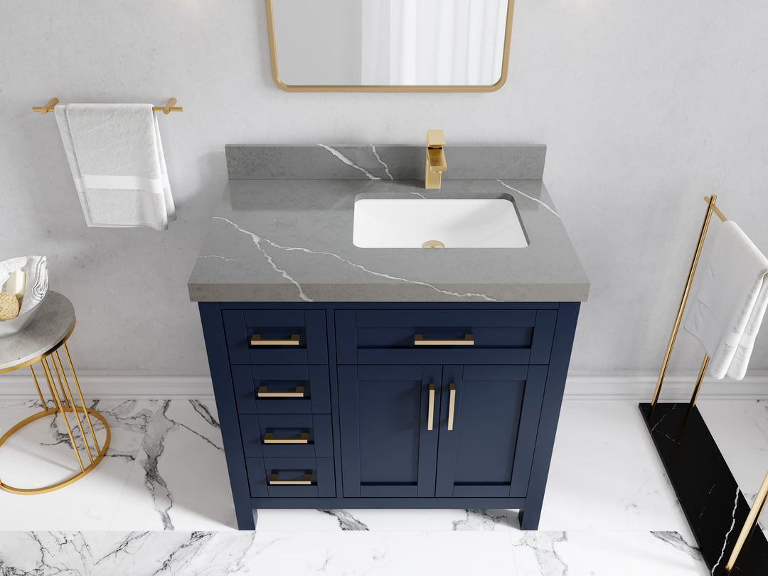 Cambridge 36 in. W x 22 in. D Right Offset Sink Bathroom Vanity