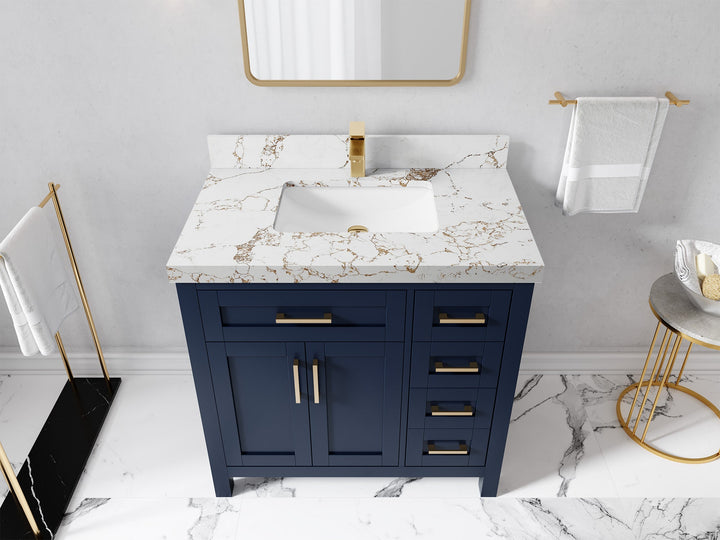 Cambridge 36 in. W x 22 in. D Single Center Sink Bathroom Vanity - photo 39