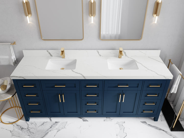 Cambridge 84 in. W x 22 in. D Double Sink Bathroom Vanity - photo 12