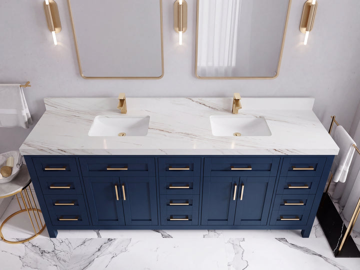 Cambridge 84 in. W x 22 in. D Double Sink Bathroom Vanity - photo 48