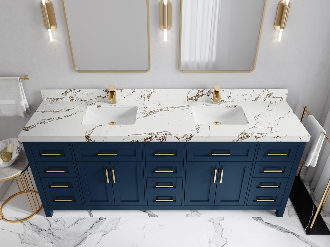 Cambridge 84 in. W x 22 in. D Double Sink Bathroom Vanity