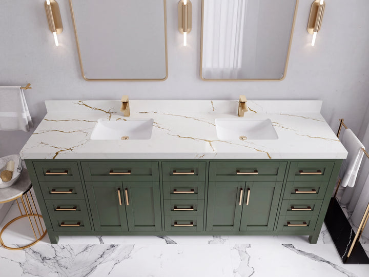 Cambridge 84 in. W x 22 in. D Double Sink Bathroom Vanity - photo 48