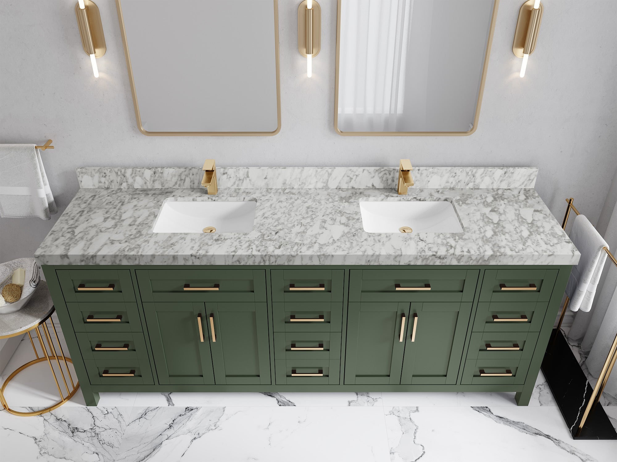 Cambridge 84 in. W x 22 in. D Double Sink Bathroom Vanity