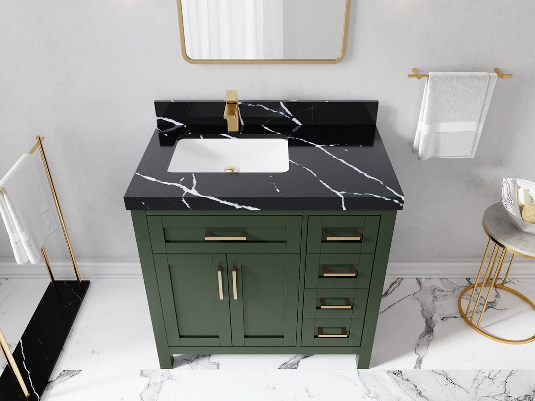 Cambridge 36 in. W x 22 in. D Left Offset Sink Bathroom Vanity