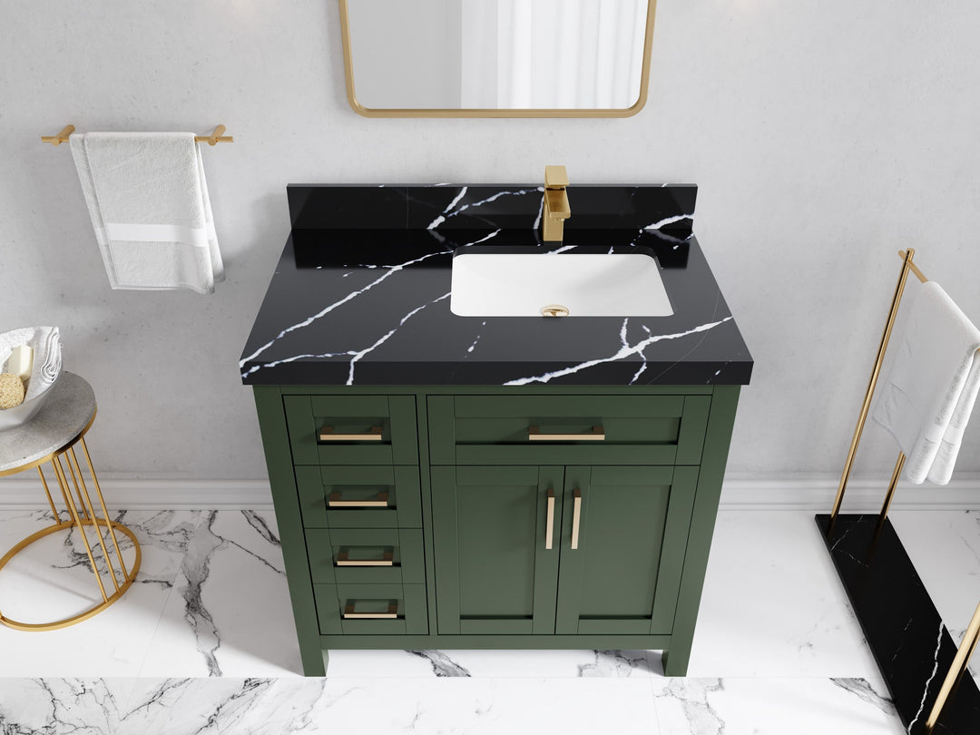Cambridge 36 in. W x 22 in. D Right Offset Sink Bathroom Vanity
