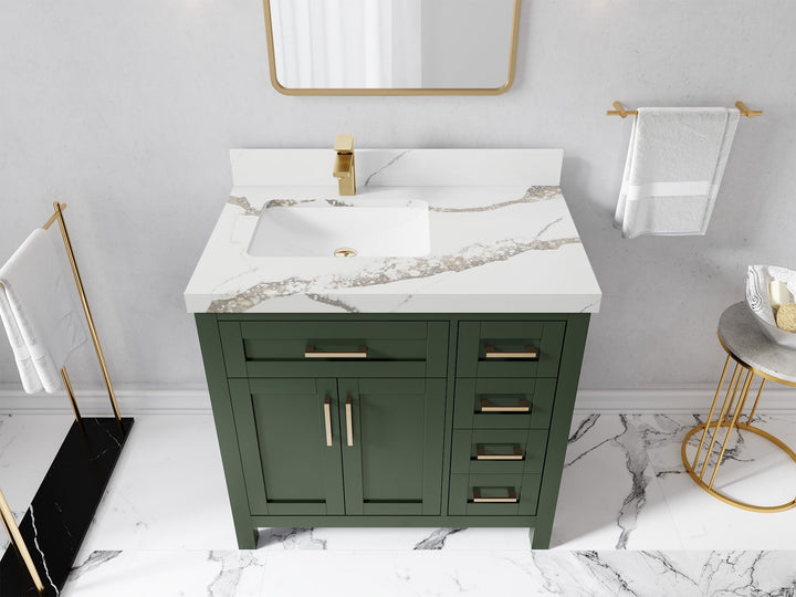 Cambridge 36 in. W x 22 in. D Left Offset Sink Bathroom Vanity - photo 25