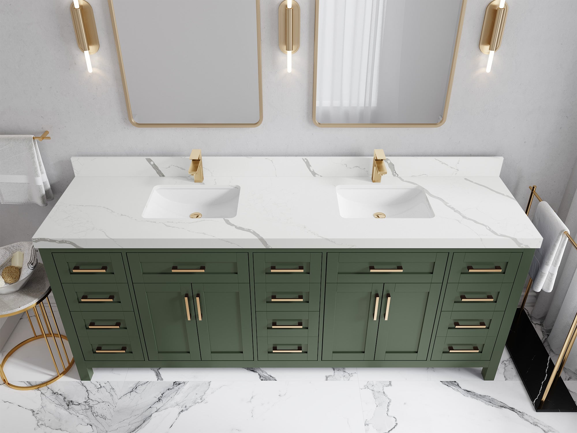 Cambridge 84 in. W x 22 in. D Double Sink Bathroom Vanity