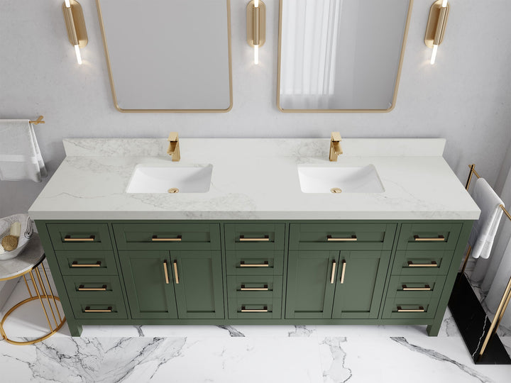 Cambridge 84 in. W x 22 in. D Double Sink Bathroom Vanity - photo 48