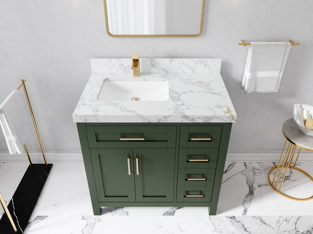 Cambridge 36 in. W x 22 in. D Left Offset Sink Bathroom Vanity
