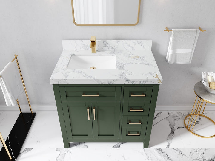 Cambridge 36 in. W x 22 in. D Left Offset Sink Bathroom Vanity - photo 31
