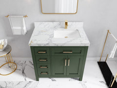 Cambridge 36 in. W x 22 in. D Right Offset Sink Bathroom Vanity - photo 19