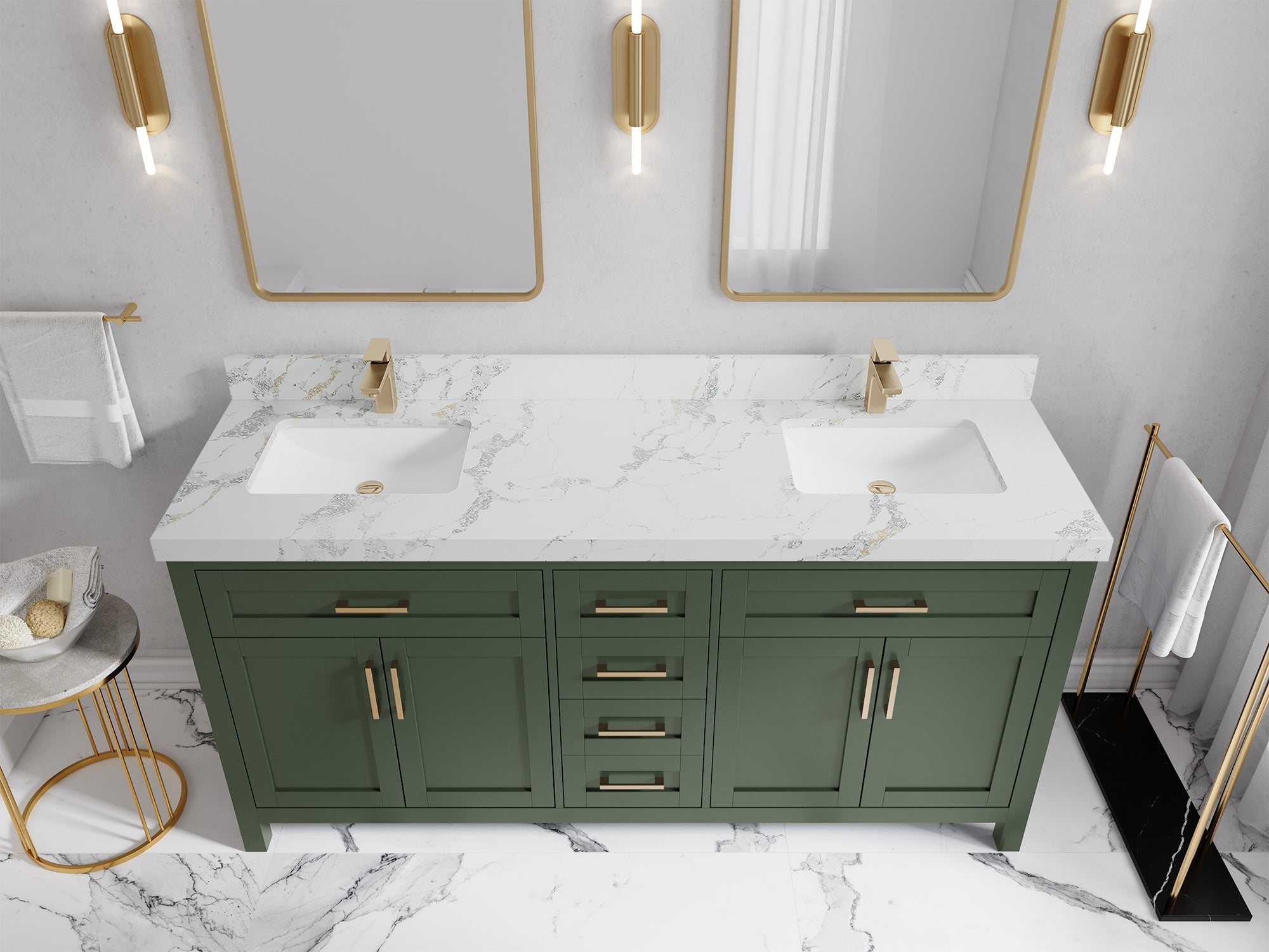 Cambridge 72 in. W x 22 in. D Double Sink Bathroom Vanity
