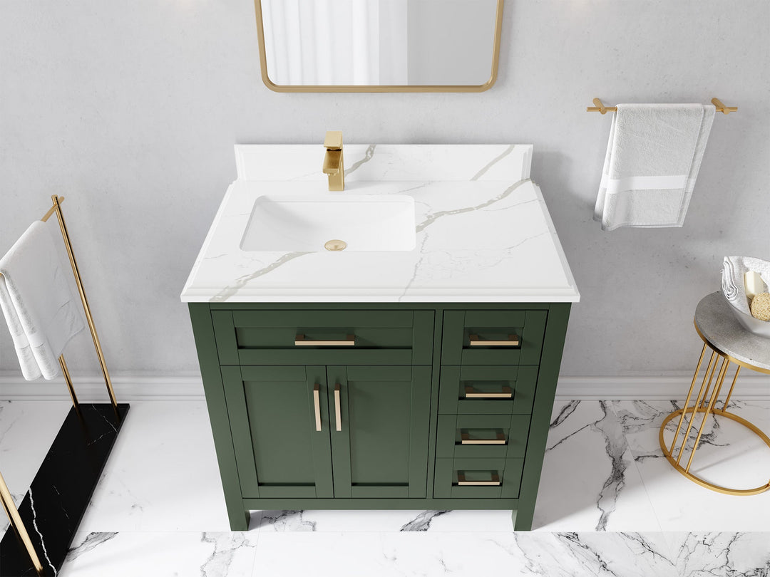 Cambridge 36 in. W x 22 in. D Left Offset Sink Bathroom Vanity