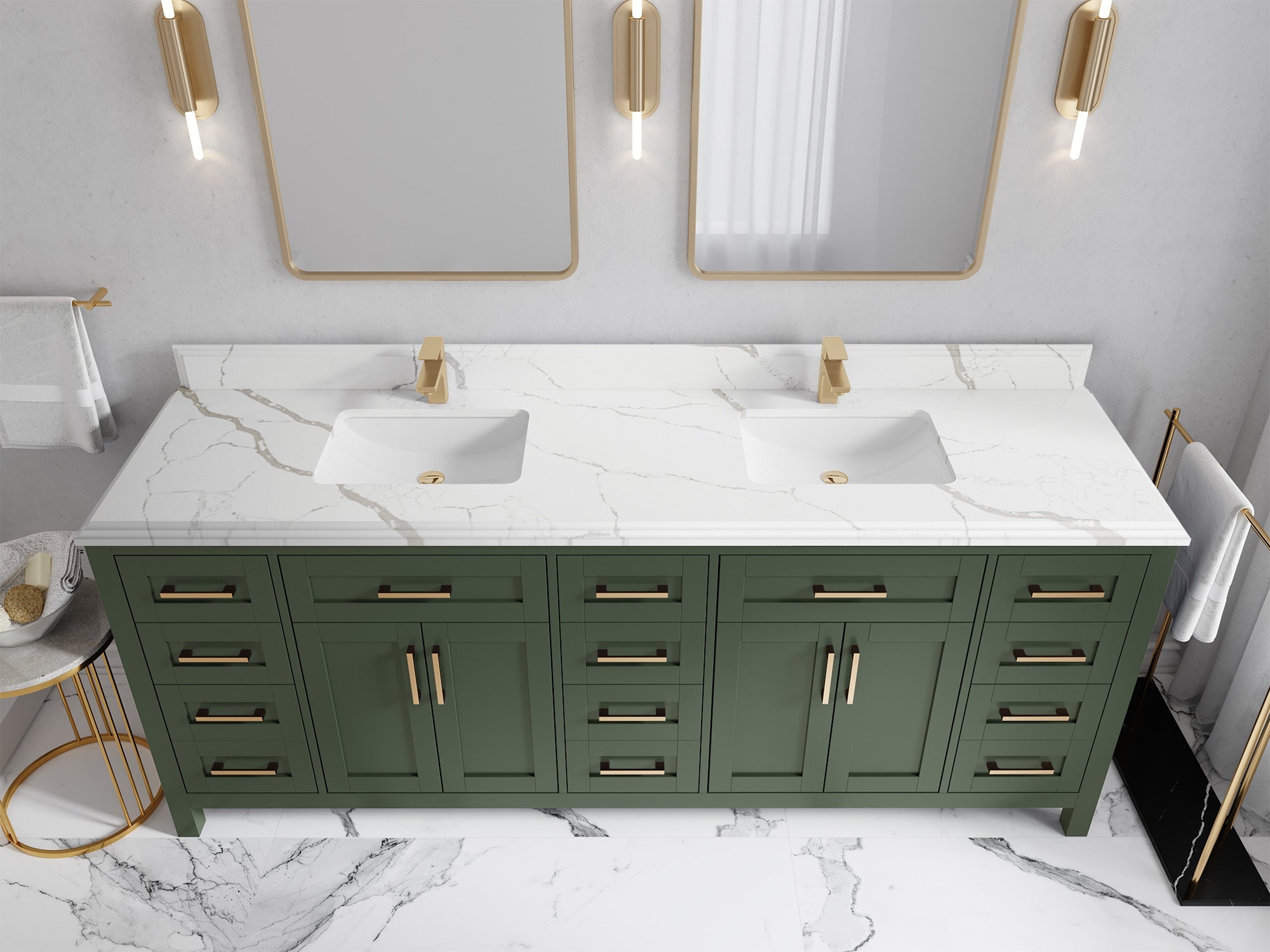 Cambridge 84 in. W x 22 in. D Double Sink Bathroom Vanity