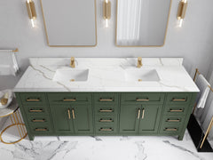 Cambridge 84 in. W x 22 in. D Double Sink Bathroom Vanity - photo 29
