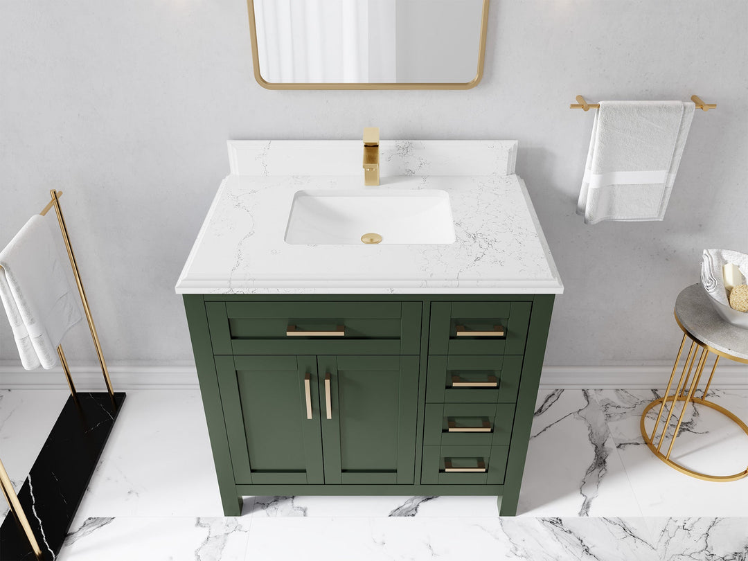 Cambridge 36 in. W x 22 in. D Single Center Sink Bathroom Vanity