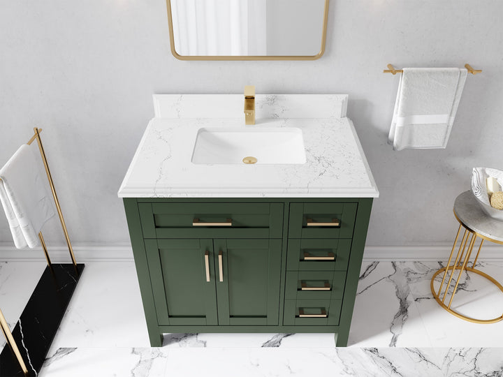 Cambridge 36 in. W x 22 in. D Single Center Sink Bathroom Vanity - photo 35