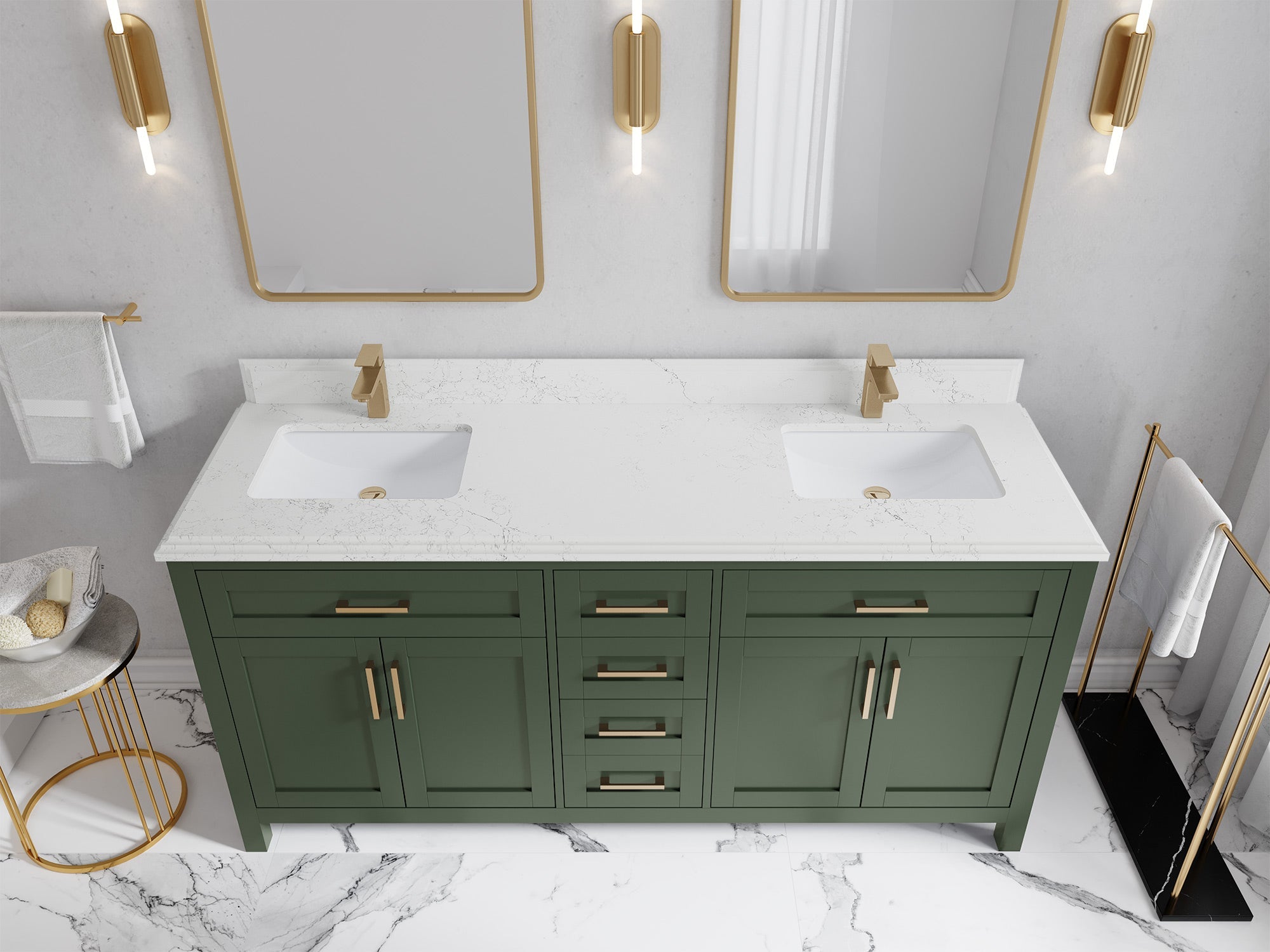 Cambridge 72 in. W x 22 in. D Double Sink Bathroom Vanity